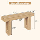 63 Inches Long Console Table Farmhouse Entryway Table with Storage by DirectDeals