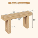 63 Inches Long Console Table Farmhouse Entryway Table with Storage by LJGDeals