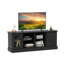 63 Inches Media Console Table with 3 Drawers and 2 Glass Shelves by LJGDeals