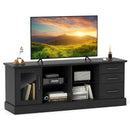 63 Inches Media Console Table with 3 Drawers and 2 Glass Shelves by LJGDeals