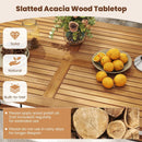 63" Outdoor Dining Table with Acacia Wood Slatted Tabletop by LJGDeals