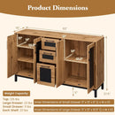 63" Sideboard Buffet Cabinet with 3 Drawers and Storage Shelves by LJGDeals