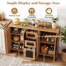 63" Sideboard Buffet Cabinet with 3 Drawers and Storage Shelves by LJGDeals