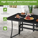 63" x 33" Rectangle Metal Patio Dining Table for 6 by LJGDeals