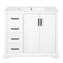 Bathroom Vanity With Sink, Soft Close Doors, Adjustable Shelf & 3 Drawers by HouseOfZazla
