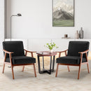 Mid Century Modern Accent Chair With Solid Wood Frame And Extra Thick Backrest by HouseOfZazla