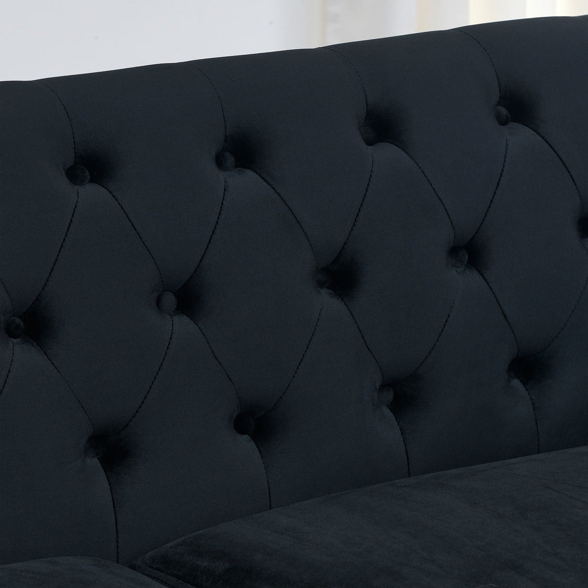 Modern Chesterfield Sofa With Tufted Backrest For Living Room, photo 19 of 36