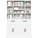Industrial Bookcase Tall With Adjustable Shelves, Drawers & Doors by HouseOfZazla