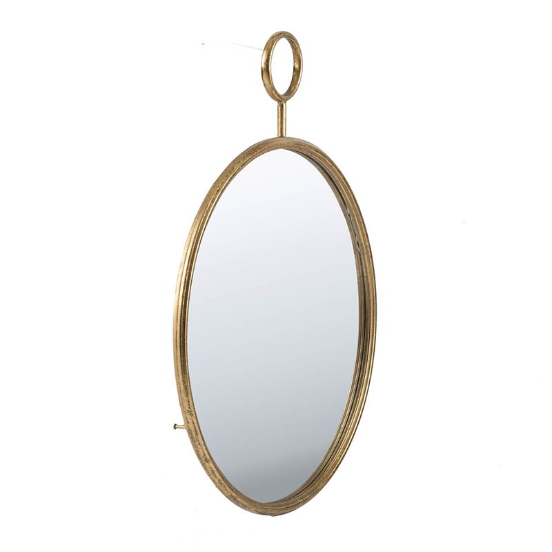 Circle Wall Mirror With Iron Frame, Accent Mirror For Living Room, photo 7 of 17