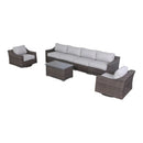 Stylish Sofa Seating Group With Cushions Perfect For Outdoor Gatherings by HouseOfZazla