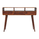 Triple Curved Console Table - Brown by Unique Piece Furniture