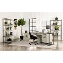 Brisley - Office Desk With Adjustable Keyboard Tray And 3 Drawer Storage - Beige / Gray by HouseOfZazla
