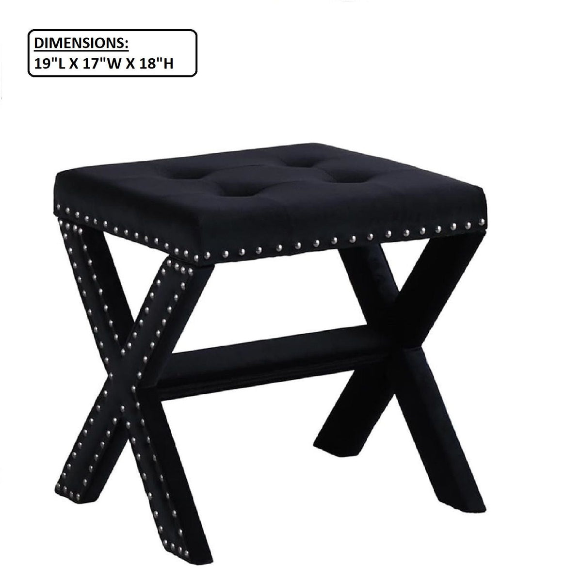 Upholstered Accent Bench With Nailhead Trim, photo 11 of 23