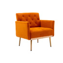 Accent Chair, leisure single sofa with Rose Golden feet