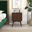 Caroline - Mid-Century Modern Style Night Stand 2 Drawer by Unique Piece Furniture