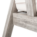 (Set of 2) Outdoor Acacia Wood Patio Club Chairs with Cushions