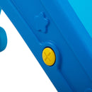 3 in 1 Kids Climber and Slide, Toddler Play Set with Basketball Hoop and Ball, Indoor Outdoor Freestanding Slide for Preschool Boys Girls, Blue Dolphin