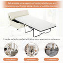 Twin Size Folding Ottoman Sleeper Bed With Mattress Convertible Guest Bed by HouseOfZazla
