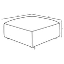Jennifer Square Upholstered Ottoman Terracotta