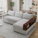 Sectional Sofa Upholstered Sofa Couch With Reversible Armrests For Living Room by HouseOfZazla