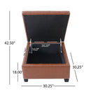 Square Tufted Indoor Ottoman With Lift-Top Storage