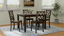 5 Piece Dining Table Set - Brown by HouseOfZazla