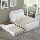 Upholstered Platform Bed With Wood Supporting Feet And Trundle by HouseOfZazla