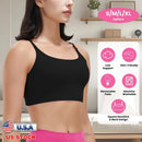 Women Sport Bras with Removable Pads, Low-Impact Square Neck by LJGDeals