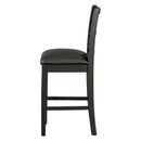 5-piece Counter Height Dining Round Table Set with One Faux Marble Top Dining Table and Four PU-leather Chairs,Dark Espresso