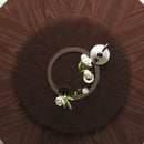 Round Dining Table With Lazy Susan For Living Room - Walnut