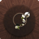 Round Dining Table With Lazy Susan For Living Room - Walnut by HouseOfZazla