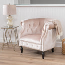Celestialis Upholstered Club Chair with Tub Design and Rolled Recessed Armrests by HouseOfZazla
