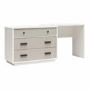 Valencia - 3 Drawer Dresser And Desk - Taupe by HouseOfZazla