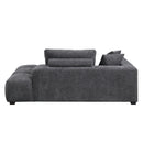 Chosen - Sectional Sofa With Toss Pillows With 2 Chaises With Ottoman - Gray by HouseOfZazla