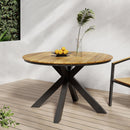 Outdoor Dining Table - Teak / Black by HouseOfZazla