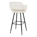 Margarite - Contemporary Fixed Height BarStool With Square Footrest (Set of 2) by HouseOfZazla