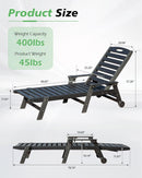 Patio Lounge Chair Outdoor with Reclining Backrest by HouseOfZazla