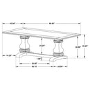 Villeneuve - Rectangular Double Pedestal Dining Table - Rustic by HouseOfZazla