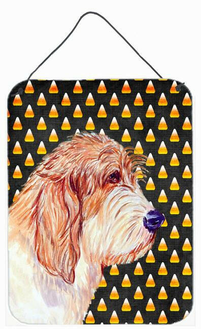 Petit Basset Griffon Vendeen Candy Corn Halloween  Wall or Door Hanging Prints