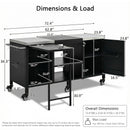 K&K 72.4' Large Grill Table for Big Green Egg
