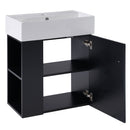 Modern Floating Bathroom Vanity With Ceramic Basin Perfect For Small Bathrooms by HouseOfZazla