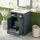 Modern Bathroom Vanity With Integrated Ceramic Sink, 2 Door Cabinet With Tip-Out Drawer by HouseOfZazla