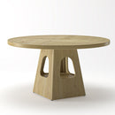 Farmhouse Round Dining Table With Storage Base by HouseOfZazla