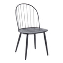 Riley - Industrial High Back Armless Chair (Set of 2) - Black by HouseOfZazla