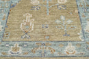 2'6x8' Runner LoomBloom Green Hand Knotted 100% Wool Oushak Arts & Crafts Oriental Area Rug