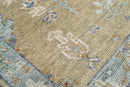 2'6x8' Runner LoomBloom Green Hand Knotted 100% Wool Oushak Arts & Crafts Oriental Area Rug