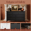 7 Drawer Dresser, Storage Chest - Black by HouseOfZazla
