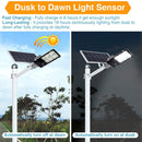 4400W Solar Street Lights Outdoor, Dusk to Dawn Solar Led Outdoor Light with Remote Control, 6500K Daylight White