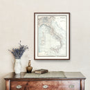 Vintage Map of Italy 1893