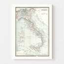 Vintage Map of Italy 1893